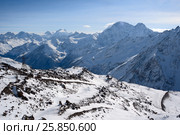 View from a slope of Elbrus. Стоковое фото, фотограф Татьяна Карасева / Фотобанк Лори
