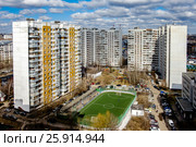 Москва, многоэтажные жилые дома МЖК "Кожухово" (2017 год). Стоковое фото, фотограф glokaya_kuzdra / Фотобанк Лори