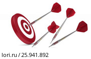 Dart on white background. Isolated 3D render. Стоковая анимация, аниматор Ильин Сергей / Фотобанк Лори