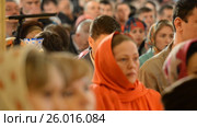 Русская православная церковь,  Пасха. Пасхальная служба 2017 году, Уфа. Христос Воскресе (2014 год). Редакционное видео, видеограф Mikhail Erguine / Фотобанк Лори