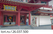 Buddha Tooth Relic Temple in Singapore  rotation  timelapse. Стоковое видео, видеограф Кирилл Трифонов / Фотобанк Лори