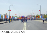 Торжественный марш в День Победы. Редакционное фото, фотограф Николай Лемешев / Фотобанк Лори