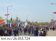 Праздничное шествие жителей Колпино в День Победы. Редакционное фото, фотограф Николай Лемешев / Фотобанк Лори