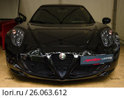 BERLIN - JUNE 14, 2015: Sports car Alfa Romeo 4C (since 2014). The Classic Days on Kurfuerstendamm. Редакционное фото, фотограф Sergey Kohl / Фотобанк Лори