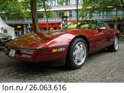 BERLIN - JUNE 14, 2015: Sports car Chevrolet Corvette (C4) Targa, 1988. The Classic Days on Kurfuerstendamm. Редакционное фото, фотограф Sergey Kohl / Фотобанк Лори
