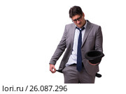 Bankrupt businessman isolated on white background. Стоковое фото, фотограф Elnur / Фотобанк Лори
