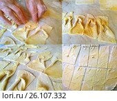 Fragments of the process of cooking homemade cookies. Стоковое фото, фотограф Oleksandr Khalimonov / Фотобанк Лори