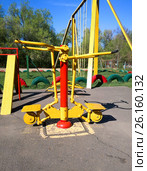 School sports metal simulator for two. Стоковое фото, фотограф Oleksandr Khalimonov / Фотобанк Лори