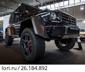 STUTTGART, GERMANY - MARCH 03, 2017: Off-road car Mercedes-Benz G500 4x4 2. Europe's greatest classic car exhibition "RETRO CLASSICS" Редакционное фото, фотограф Sergey Kohl / Фотобанк Лори
