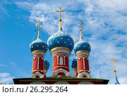 Купола Церкви Димитрия на крови. Углич (2015 год). Редакционное фото, фотограф Александр Щепин / Фотобанк Лори