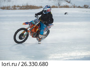 Таран Павел 768 на Открытом Зимнем Кубке ДОСААФ Russian MX-Speedway 2017 в Брехово. Редакционное фото, фотограф Pukhov K / Фотобанк Лори