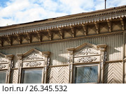 Особняк Самоделкиных на углу улицы Ленина и бульвара Ибрагимова в городе Уфе. Фрагмент (2017 год). Стоковое фото, фотограф Коротнев / Фотобанк Лори