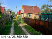 Улица дачного поселка. Стоковое фото, фотограф Юрий Морозов / Фотобанк Лори