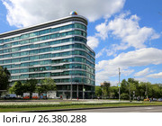 Office of corporation Rusnano in Moscow, Russia. Russian Corporation of Nanotechnologies is created by government for commercializing developments in nanotechnology (2017 год). Редакционное фото, фотограф Владимир Журавлев / Фотобанк Лори