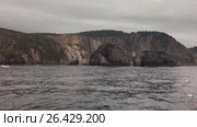 South-eastern coast of Kamchatka peninsula is washed by waters of Pacific Ocean stock footage video (2017 год). Редакционное видео, видеограф Юлия Машкова / Фотобанк Лори
