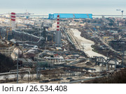 Краснодарский край, Туапсе, вид сверху на промзону в центральной части города. Стоковое фото, фотограф glokaya_kuzdra / Фотобанк Лори