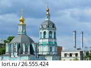 Москва, купола храма святителя Николая (Спаса Преображения) в Заяицком. Стоковое фото, фотограф Овчинникова Ирина / Фотобанк Лори