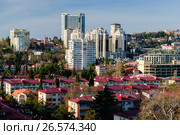 Сочи, вид сверху на городскую застройку в Центральном районе. Стоковое фото, фотограф glokaya_kuzdra / Фотобанк Лори