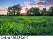 Закат в Тайнинском Sunset in Taininskoye. Стоковое фото, фотограф Baturina Yuliya / Фотобанк Лори