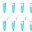 Set test tube different amount of blue liquid on transparent. Набор исследовательских микропробирок с разным количеством голубой жидкости на белом фоне. Стоковая иллюстрация, иллюстратор Анастасия Некрасова / Фотобанк Лори