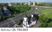Храм Рождества Христова на Парковой улице. Череповец (2017 год). Редакционное видео, видеограф Кекяляйнен Андрей / Фотобанк Лори