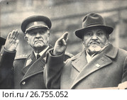 Сидор Артемьевич Ковпак (справа). 1964. Редакционное фото, фотограф Retro / Фотобанк Лори