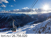Campitello di Fassa ski resort in Val Gardena valley (2015 год). Редакционное фото, фотограф Донцов Евгений Викторович / Фотобанк Лори