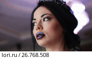 Gorgeous model with professional makeup. Стоковое видео, видеограф Алексндр Сидоренко / Фотобанк Лори