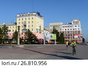Проспект Ленина в городе Барнауле. (2015 год). Редакционное фото, фотограф Free Wind / Фотобанк Лори