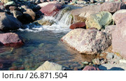 Река Их Сайр в урочище Цагдуулт в Монголии / Rapids and stones of small mountain river Ih Sair in natural boundary Tsagduult, Mongolia (2017 год). Стоковое видео, видеограф Сергей Пристяжнюк (Serg Zastavkin) / Фотобанк Лори