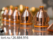 Replaceable nozzles for plasma cutting machine. Стоковое фото, фотограф Андрей Радченко / Фотобанк Лори