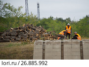 Реконструкция парка - рабочие моменты (2017 год). Редакционное фото, фотограф Константин Белихов / Фотобанк Лори