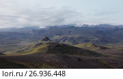 Panorama mountain landscape, Iceland. Стоковое видео, видеограф Юлия Колтырина / Фотобанк Лори