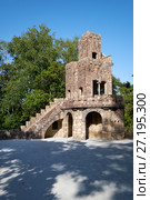 The belvedere beside the Lake of Waterfall in Quinta da Regaleira estate. Sintra. Portugal (2016 год). Стоковое фото, фотограф Сергей Пристяжнюк (Serg Zastavkin) / Фотобанк Лори