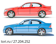 Car set without brand on white background. Стоковая иллюстрация, иллюстратор Кирилл Черезов / Фотобанк Лори