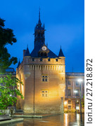 Night view of Donjon du Capitole, Toulouse (2017 год). Стоковое фото, фотограф Яков Филимонов / Фотобанк Лори