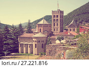 Benedictine Monastery of Santa Maria de Ripoll, Catalonia (2017 год). Стоковое фото, фотограф Яков Филимонов / Фотобанк Лори