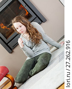 Pensive teenager girl. Стоковое фото, фотограф Михаил Лавренов / Фотобанк Лори