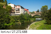 Ter River in Ripoll, Catalonia, Spain (2017 год). Стоковое фото, фотограф Яков Филимонов / Фотобанк Лори