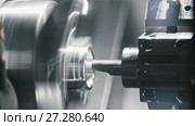 Manufacture of metal parts on the machine at the factory. Стоковое видео, видеограф Константин Шишкин / Фотобанк Лори