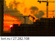 House building sunset (2013 год). Стоковое фото, фотограф Vasily Smirnov / Фотобанк Лори