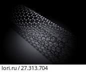 Carbon nanotubes molecular 3d structure. Стоковая иллюстрация, иллюстратор EugeneSergeev / Фотобанк Лори