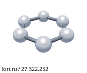 H6 graphene aromatic cluster, schematic 3d. Стоковая иллюстрация, иллюстратор EugeneSergeev / Фотобанк Лори