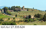 Tuscany countryside, San Gimignano, Italy (2017 год). Стоковое фото, фотограф Юрий Брыкайло / Фотобанк Лори