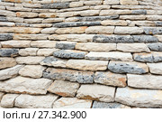 Stony roof background, Italy (2017 год). Стоковое фото, фотограф Юрий Брыкайло / Фотобанк Лори