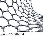 Single-walled zigzag carbon nanotube model. Стоковая иллюстрация, иллюстратор EugeneSergeev / Фотобанк Лори