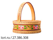 Basket of birch bark in a rustic style. Стоковое фото, фотограф Евгений Ткачёв / Фотобанк Лори