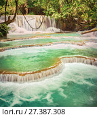 Tat Kuang Si Waterfalls. Luang Prabang. Laos. (2017 год). Редакционное фото, фотограф Ольга Хорошунова / Фотобанк Лори