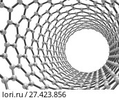 Atomic hexagonal lattice isolated on white. Стоковая иллюстрация, иллюстратор EugeneSergeev / Фотобанк Лори
