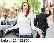 Quarrel between loving couple. Стоковое фото, фотограф Яков Филимонов / Фотобанк Лори